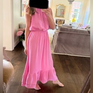 Chic Pink High Low Dress